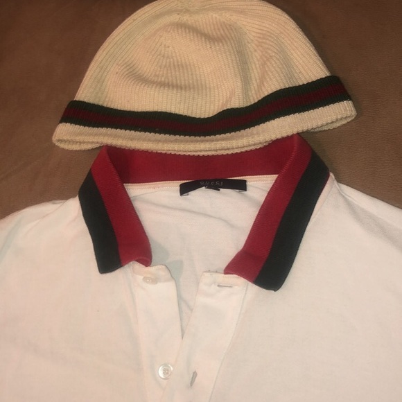 Gucci hat toque white w classic g web stripe patrn - Picture 3 of 3